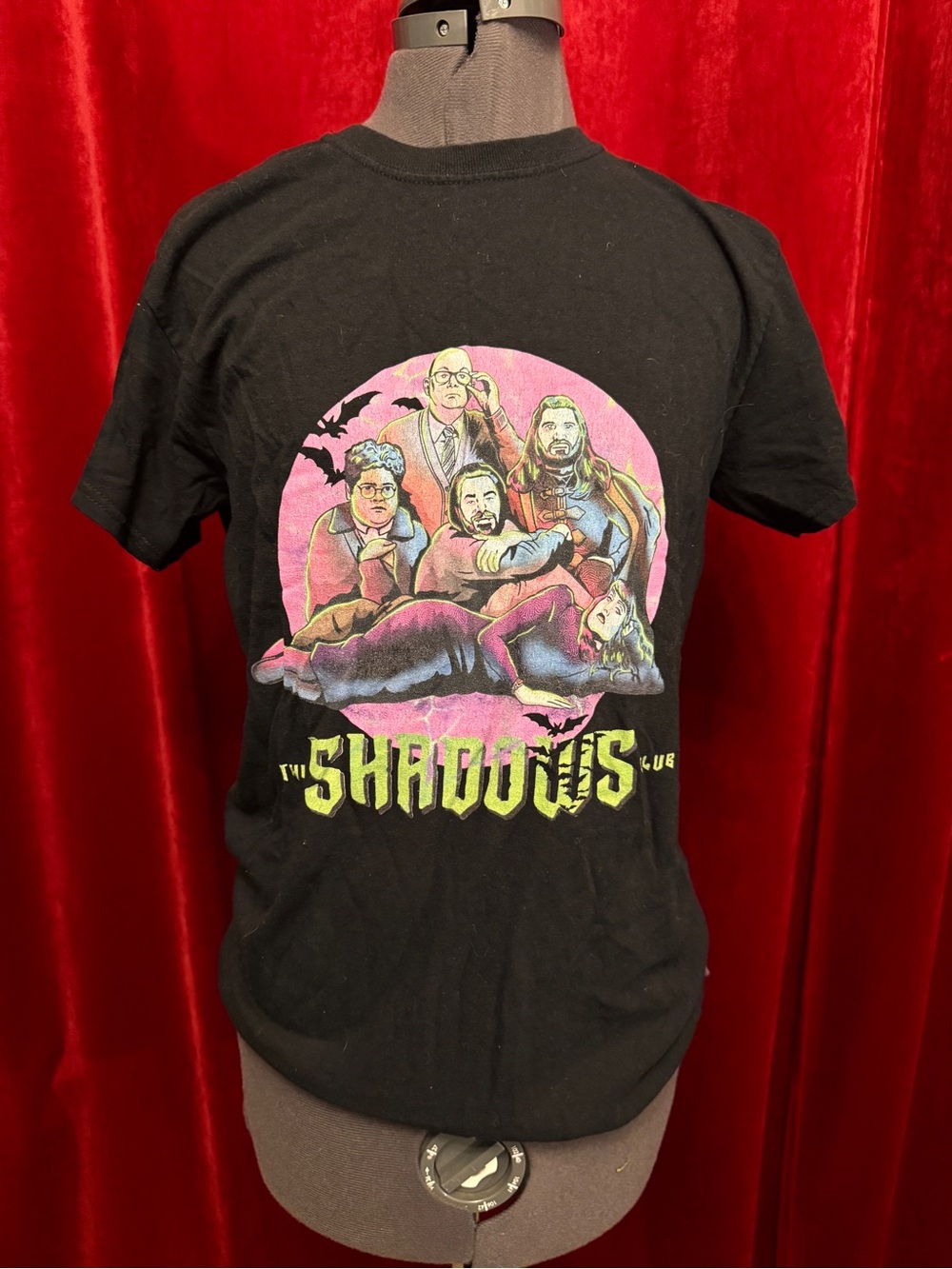 What We Do In The Shadows Black Tee with Colorful Graphic